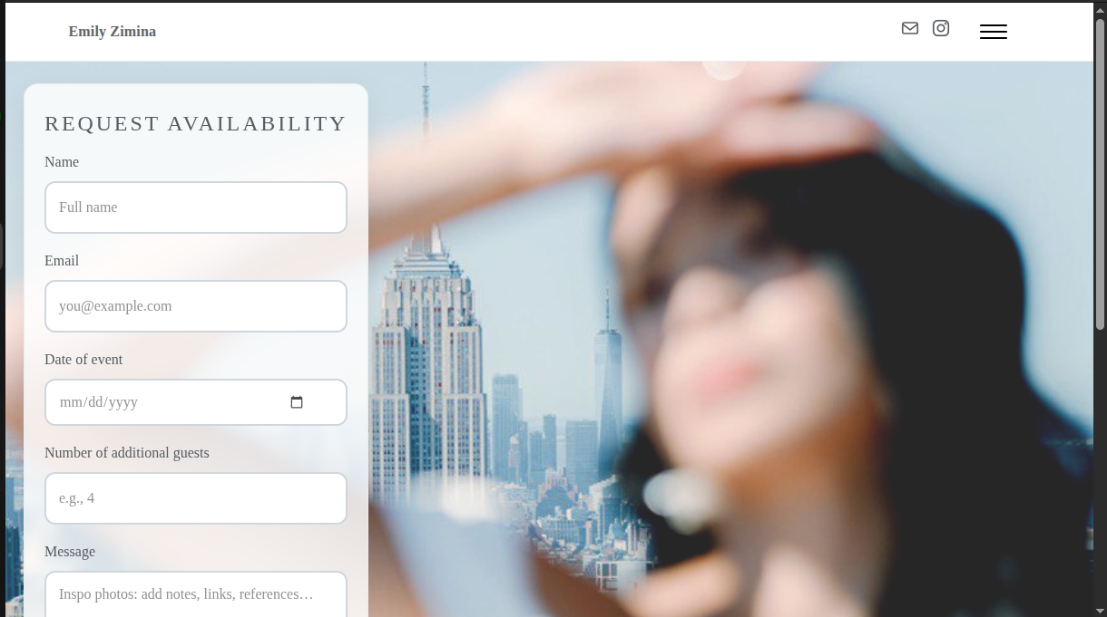 EmilyZimina.com preview